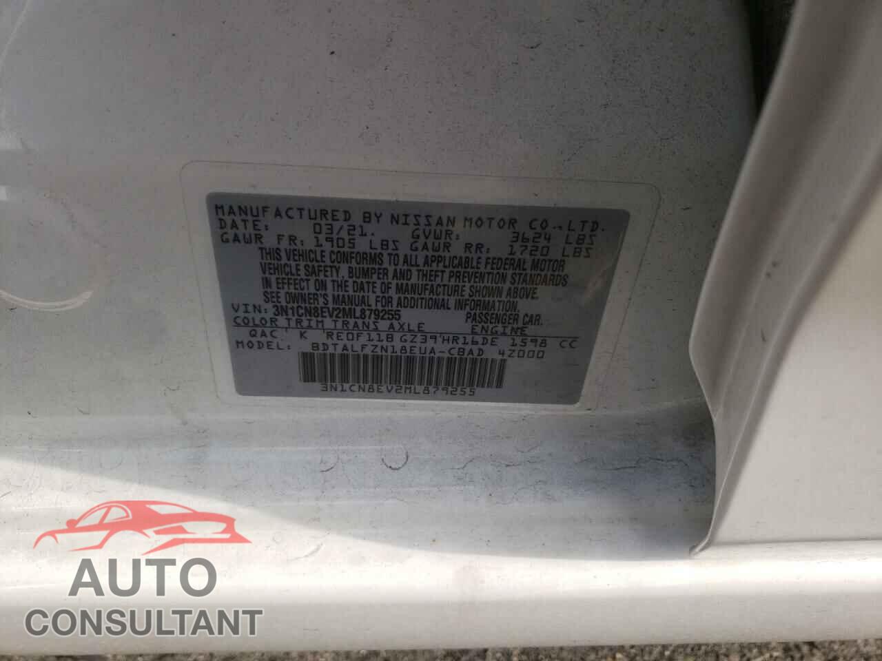 NISSAN VERSA 2021 - 3N1CN8EV2ML879255