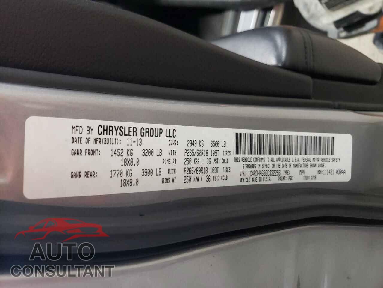 DODGE DURANGO 2014 - 1C4RDHAG0EC332256