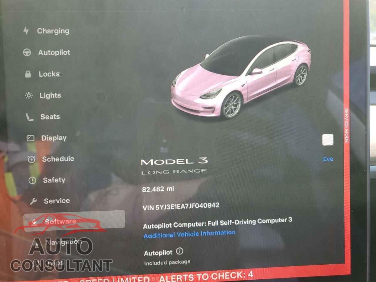 TESLA MODEL 3 2018 - 5YJ3E1EA7JF040942