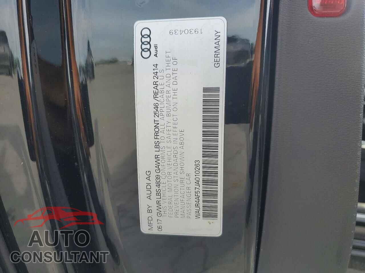 AUDI S5/RS5 2018 - WAUR4AF57JA010263