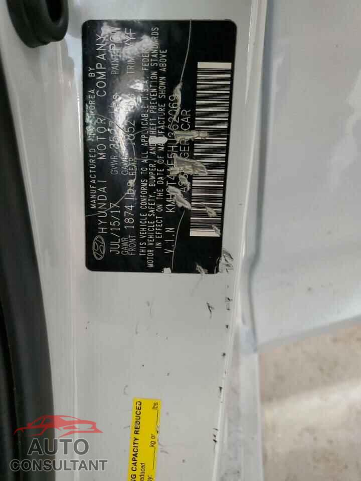 HYUNDAI ACCENT 2017 - KMHCT4AE5HU362069