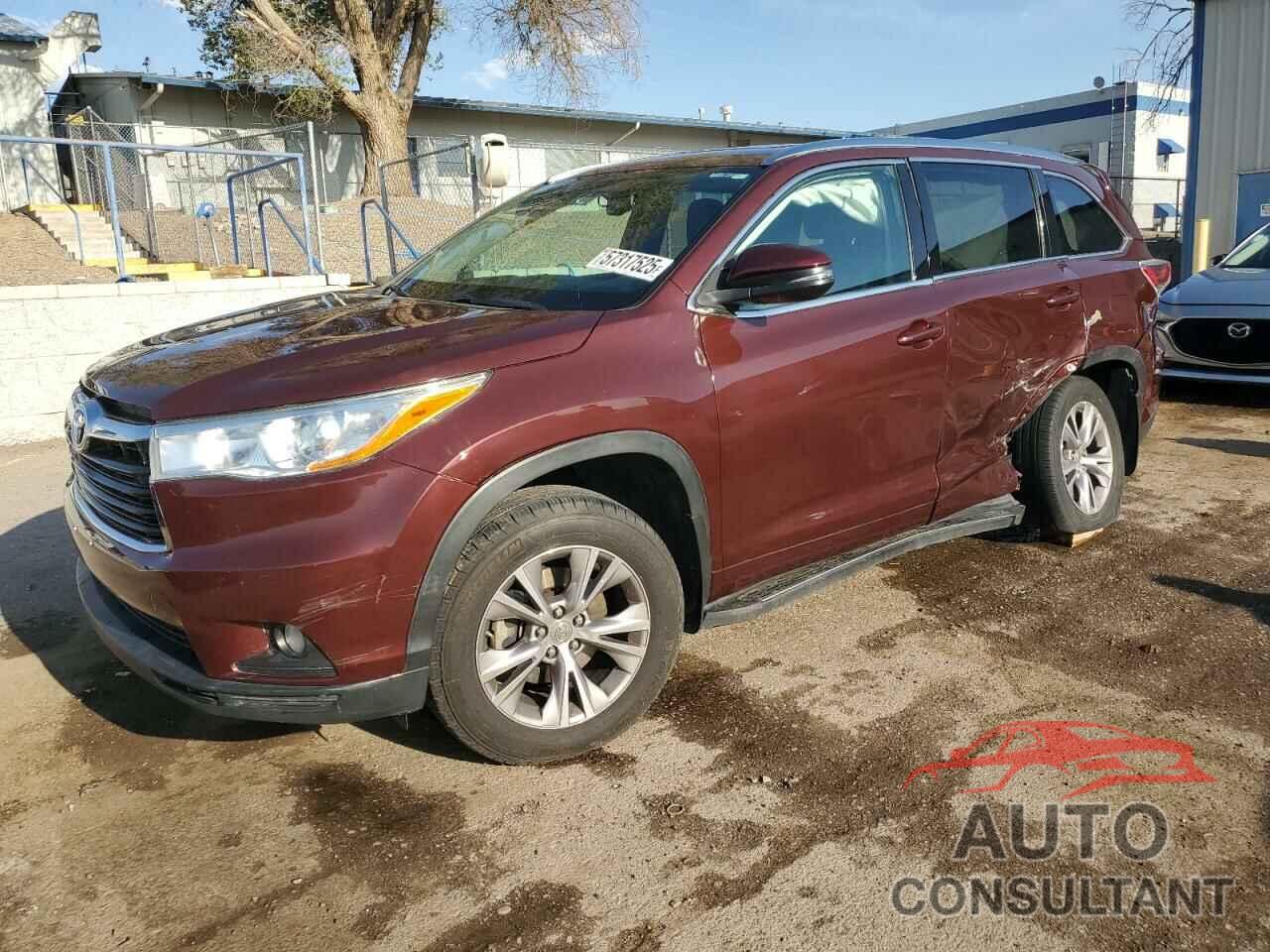 TOYOTA HIGHLANDER 2014 - 5TDJKRFH9ES066230