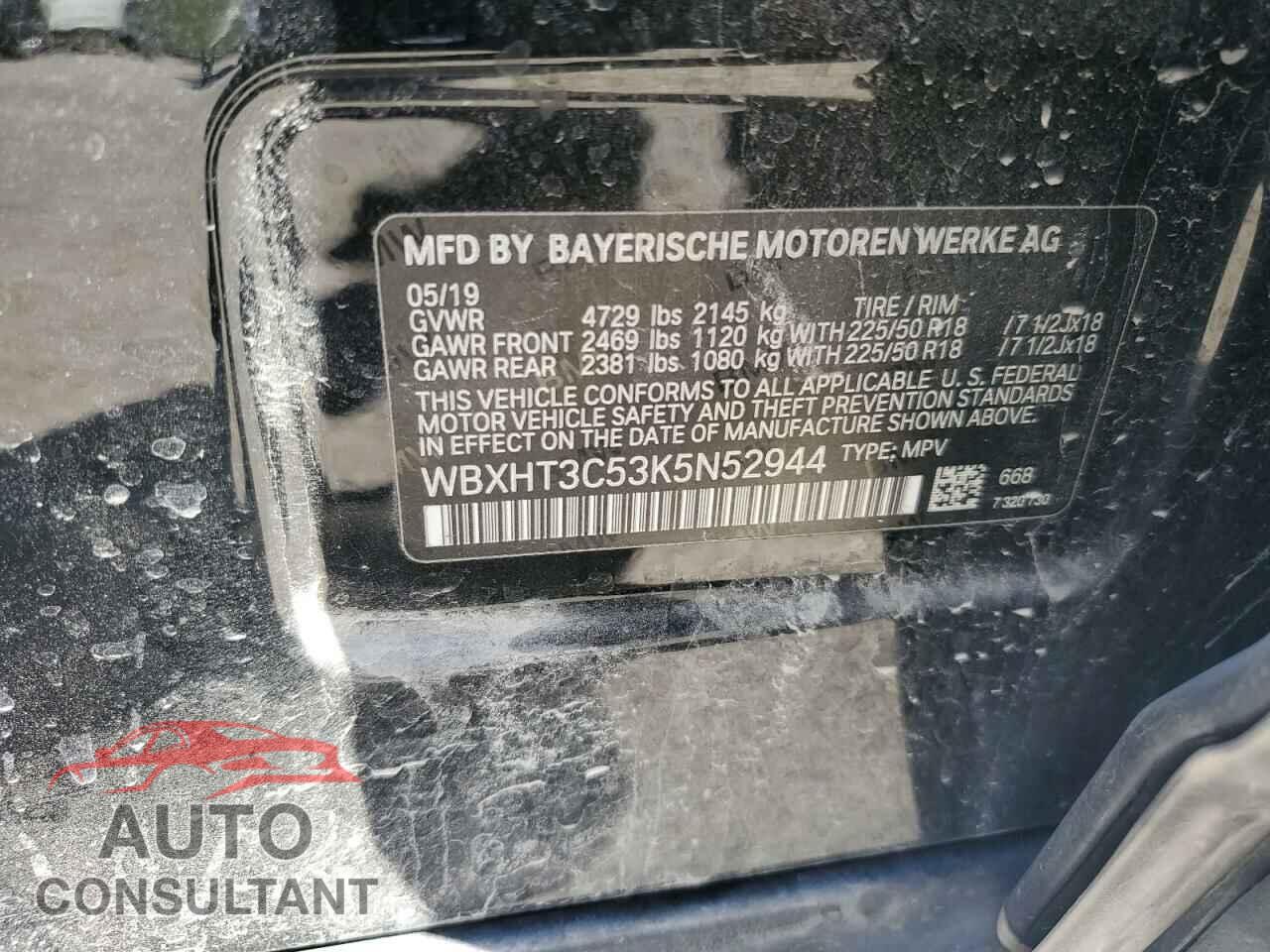 BMW X1 2019 - WBXHT3C53K5N52944