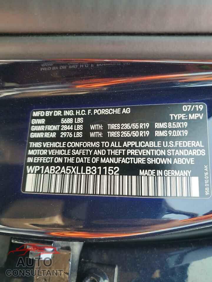 PORSCHE MACAN 2020 - WP1AB2A5XLLB31152