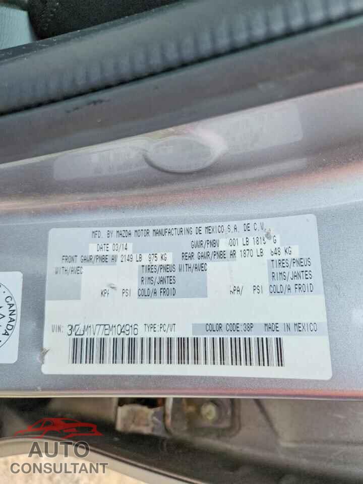 MAZDA 3 2014 - 3MZBM1V77EM104916