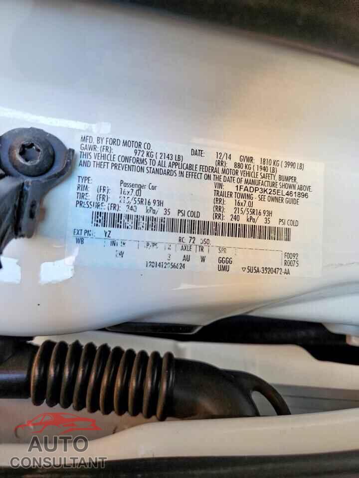 FORD FOCUS 2014 - 1FADP3K25EL461896