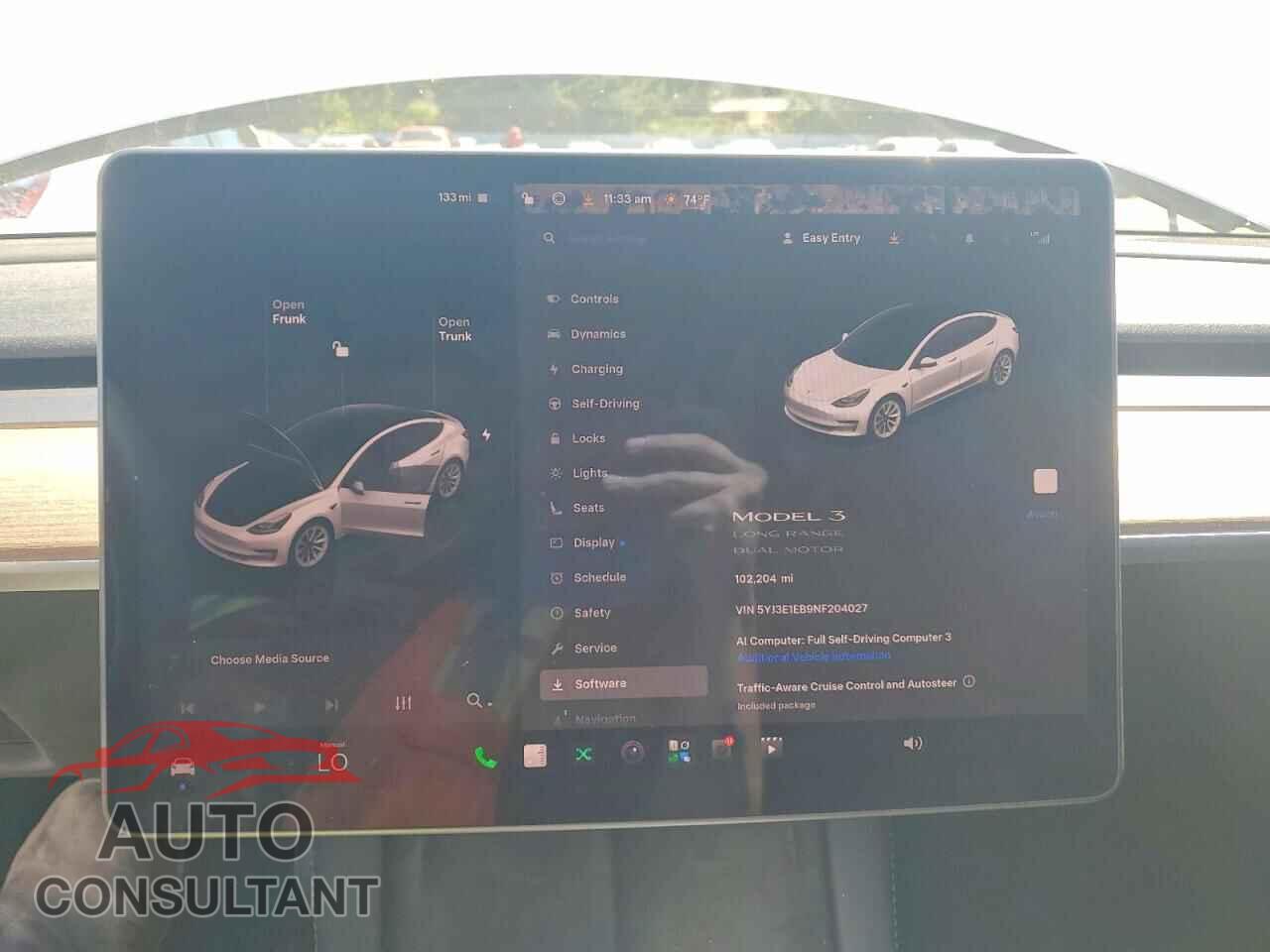 TESLA MODEL 3 2022 - 5YJ3E1EB9NF204027