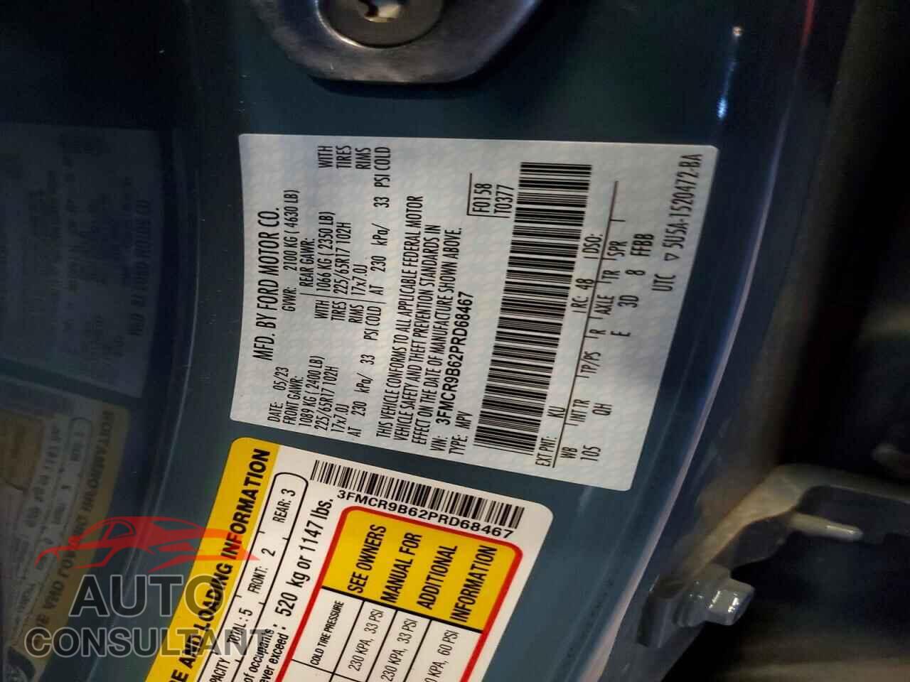 FORD BRONCO 2023 - 3FMCR9B62PRD68467
