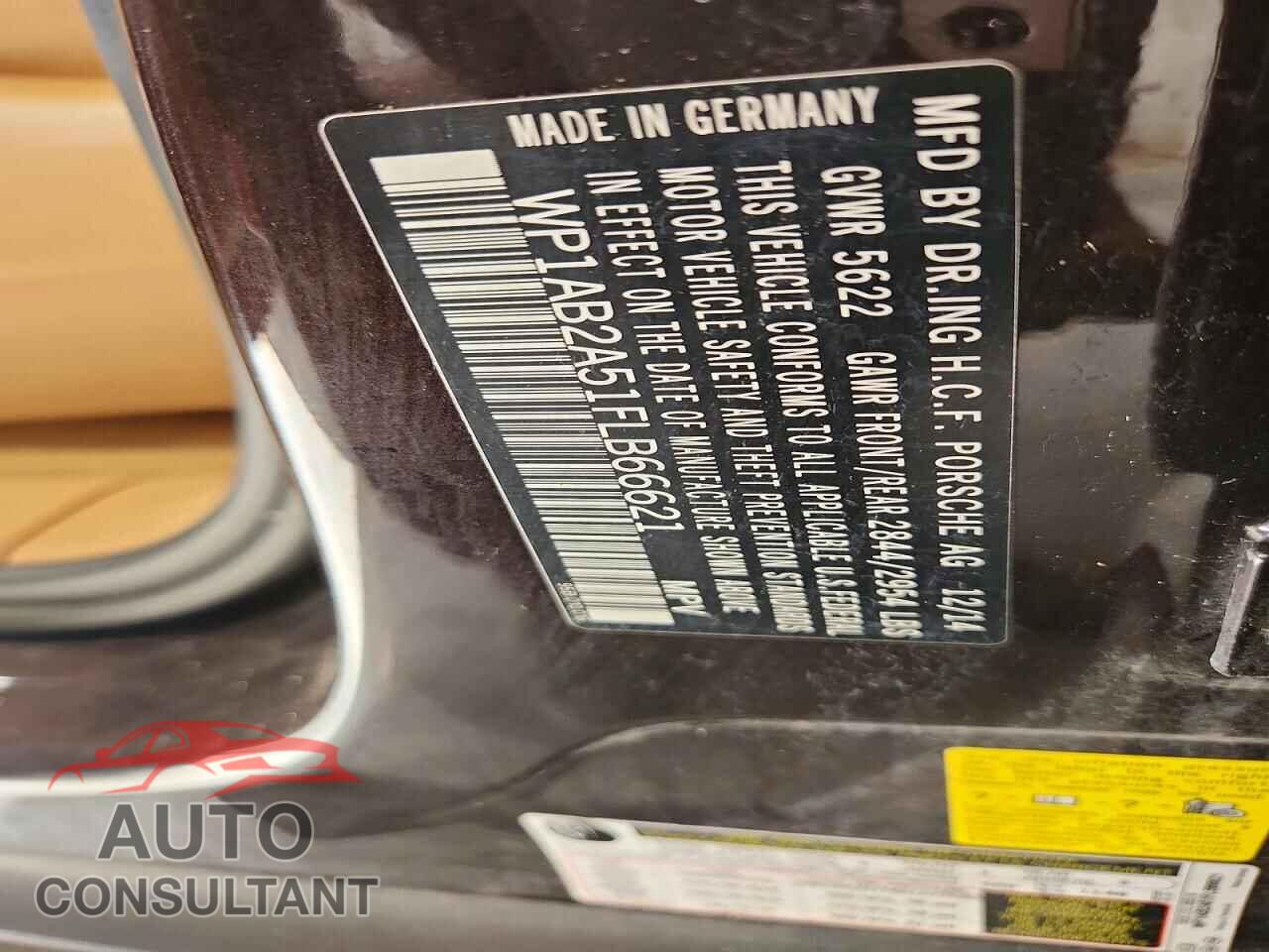 PORSCHE MACAN 2015 - WP1AB2A51FLB66621