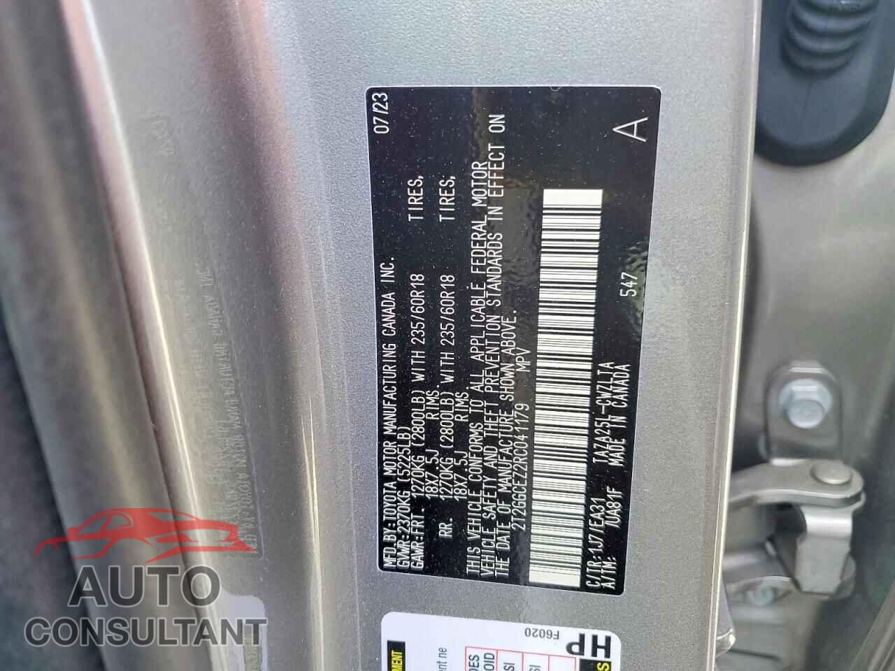 LEXUS UNKNOWN 2024 - 2T2GGCEZ2RC041179