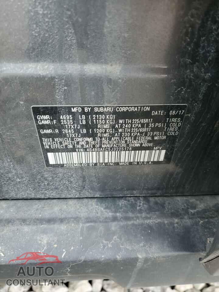 SUBARU OUTBACK 2018 - 4S4BSAFC5J3225178