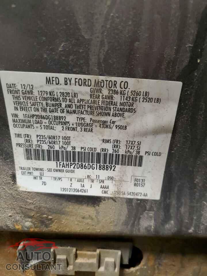FORD TAURUS 2013 - 1FAHP2D86DG188892