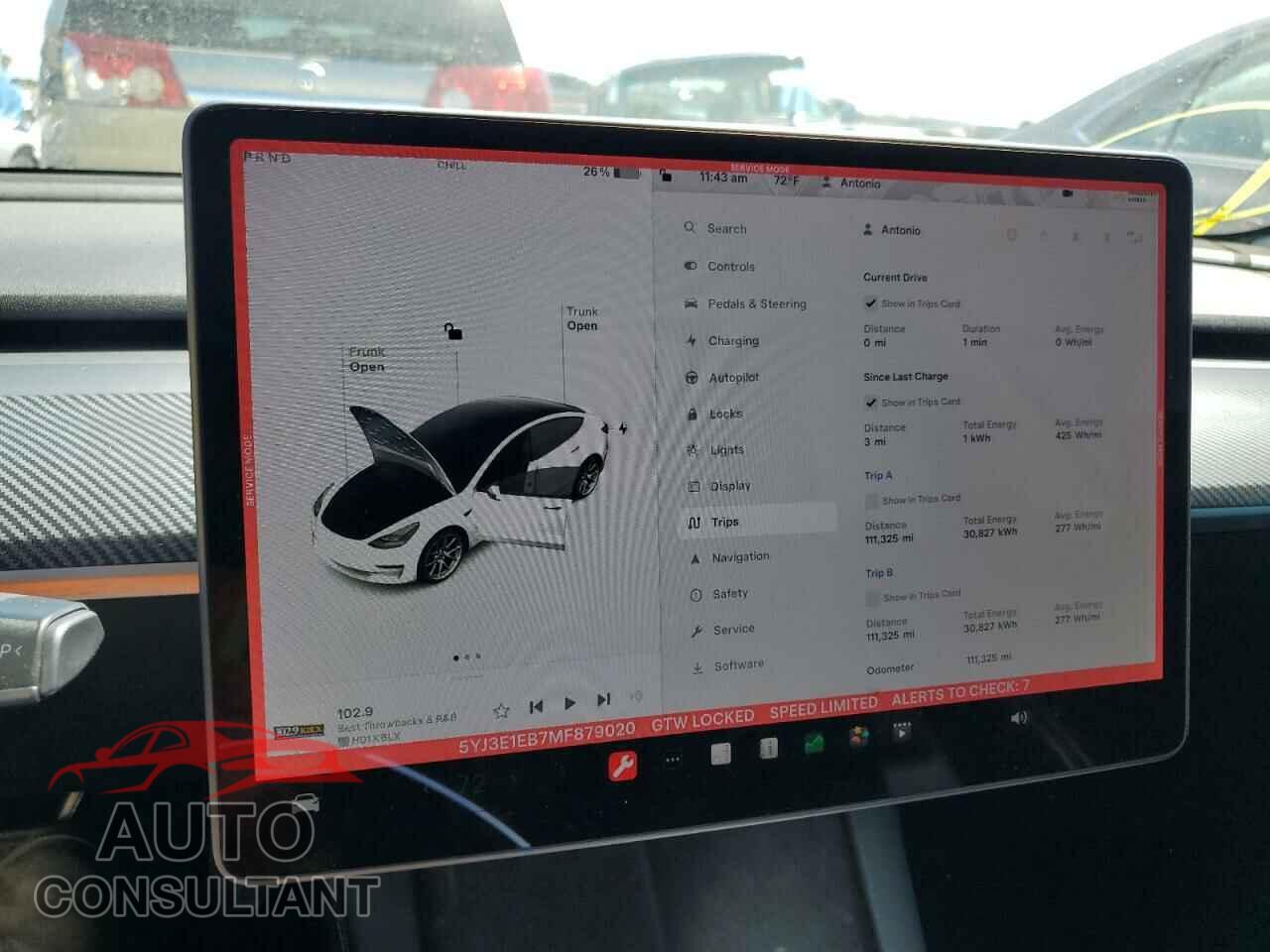 TESLA MODEL 3 2021 - 5YJ3E1EB7MF879020