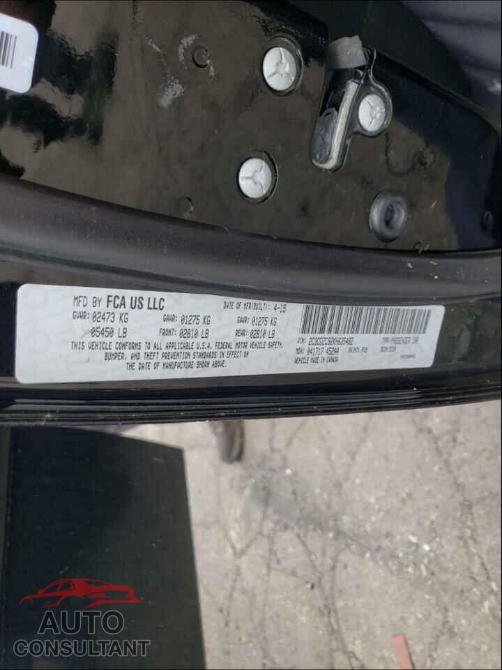DODGE CHALLENGER 2019 - 2C3CDZC92KH635482
