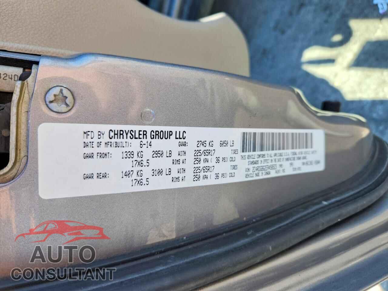 DODGE CARAVAN 2014 - 2C4RDGBG2ER458523