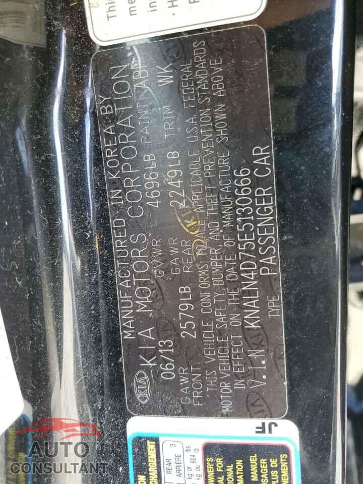 KIA CADENZA 2014 - KNALN4D75E5130666