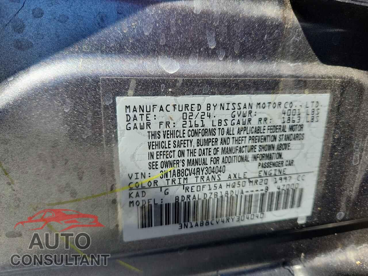 NISSAN SENTRA 2024 - 3N1AB8CV4RY304040