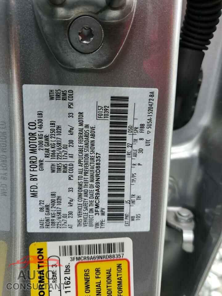 FORD BRONCO 2022 - 3FMCR9A69NRD88357
