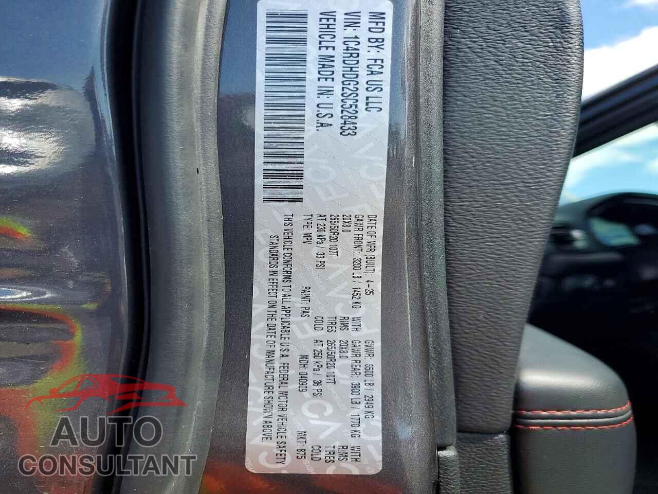DODGE DURANGO 2025 - 1C4RDHDG2SC528433
