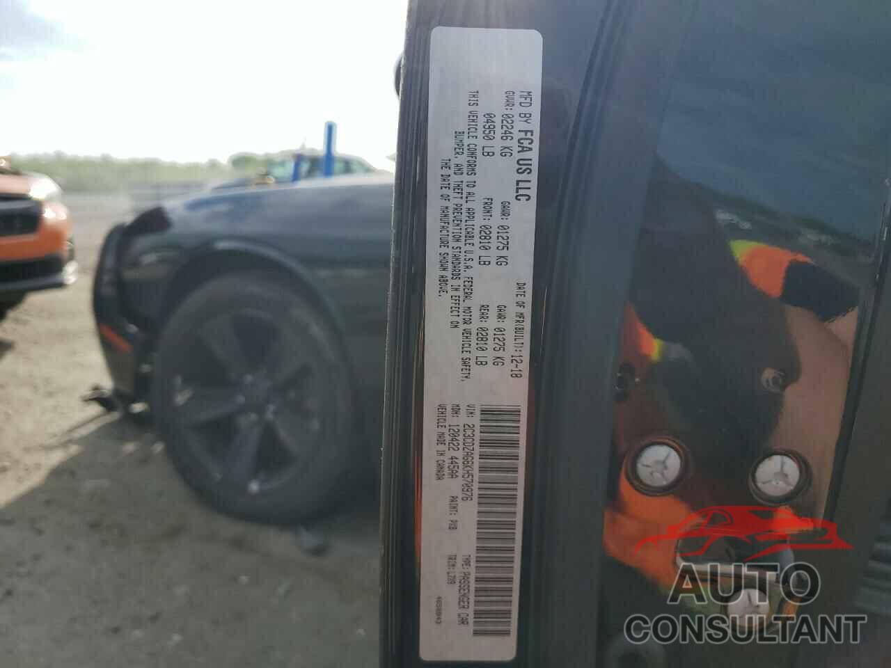 DODGE CHALLENGER 2019 - 2C3CDZAG6KH570976