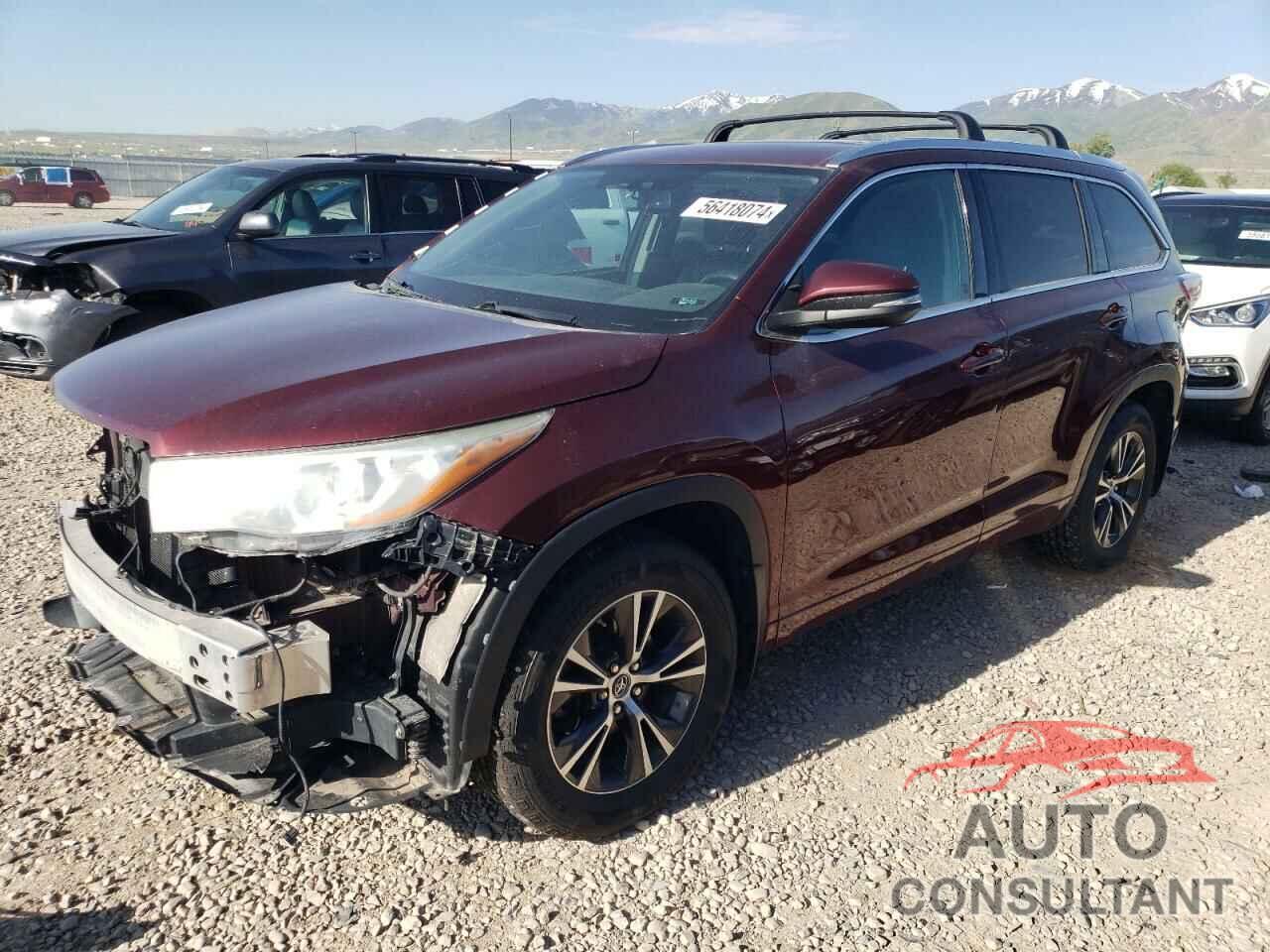 TOYOTA HIGHLANDER 2016 - 5TDJKRFHXGS268111