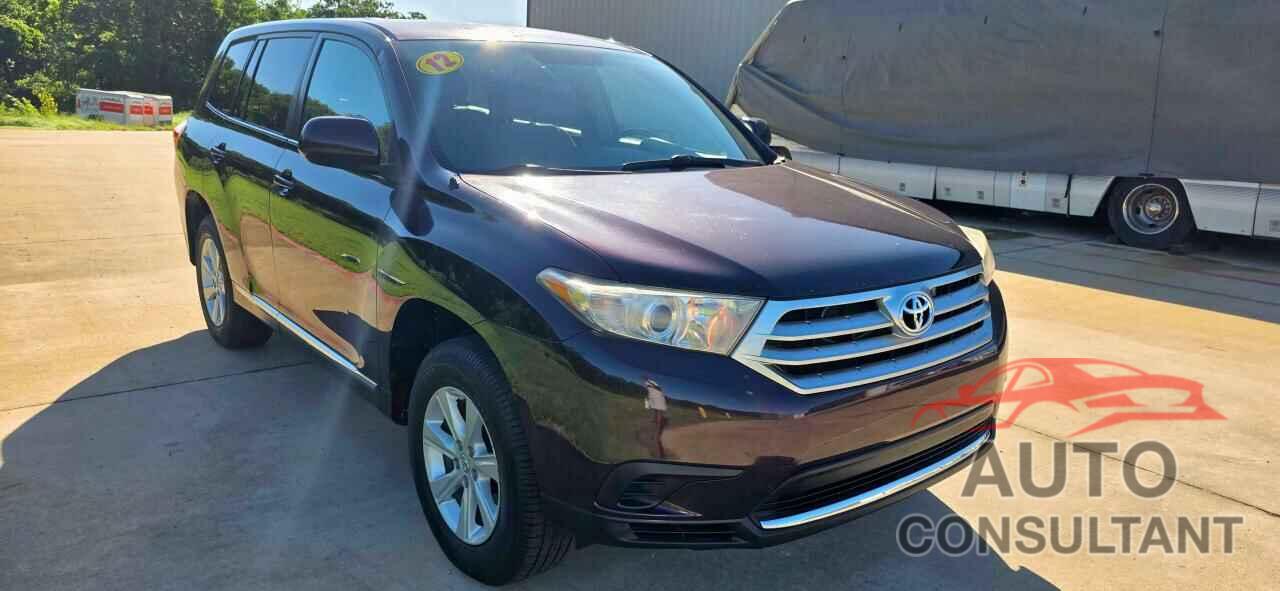 TOYOTA HIGHLANDER 2012 - 5TDZA3EH6CS022168