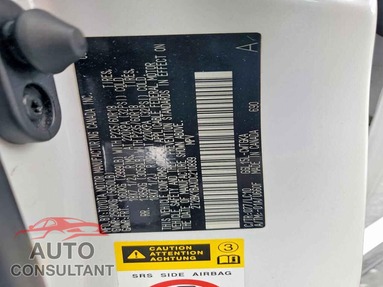 LEXUS RX350 2013 - 2T2BK1BAXDC210899