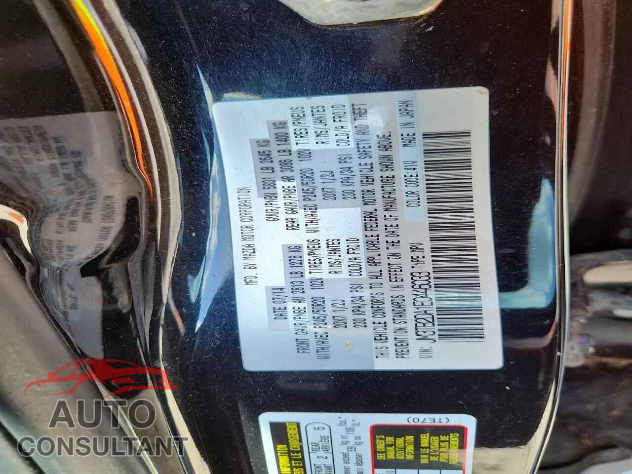 MAZDA CX-9 2014 - JM3TB2DA1E0446033