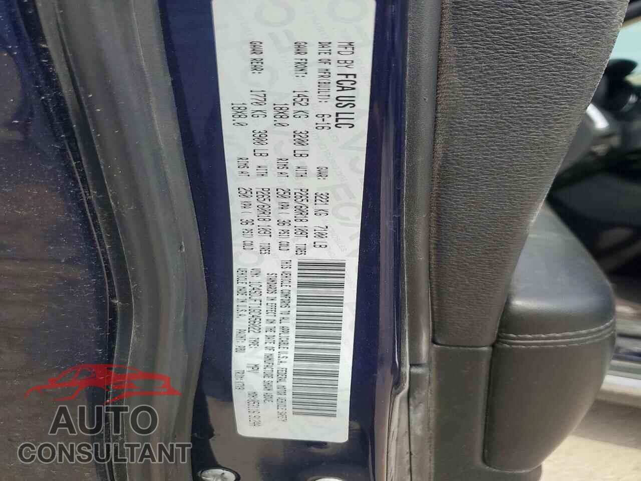 DODGE DURANGO 2016 - 1C4SDJFT1GC456022