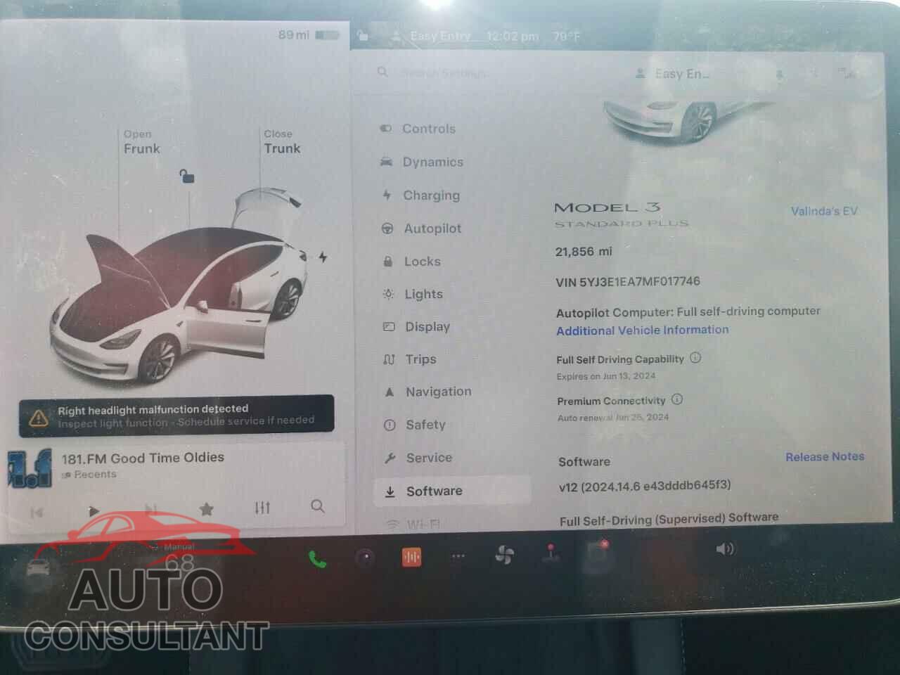 TESLA MODEL 3 2021 - 5YJ3E1EA7MF017746
