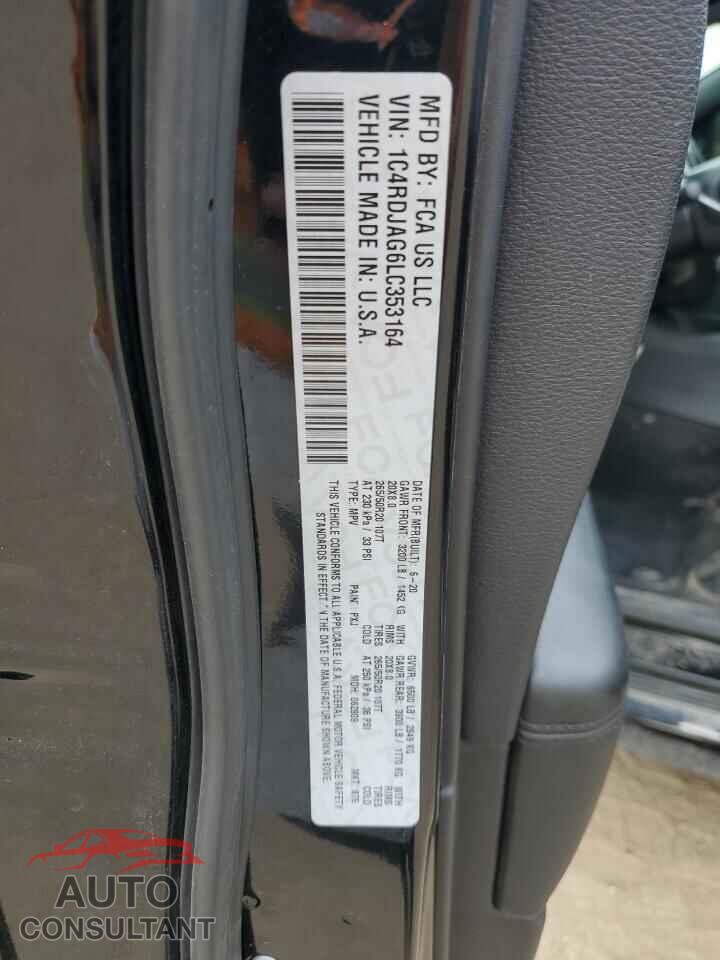 DODGE DURANGO 2020 - 1C4RDJAG6LC353164