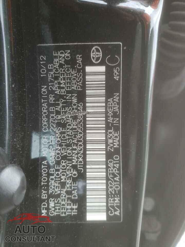 TOYOTA PRIUS 2013 - JTDKN3DU3D5538046