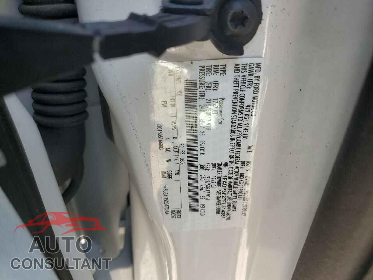 FORD FOCUS 2015 - 1FADP3F27FL314281