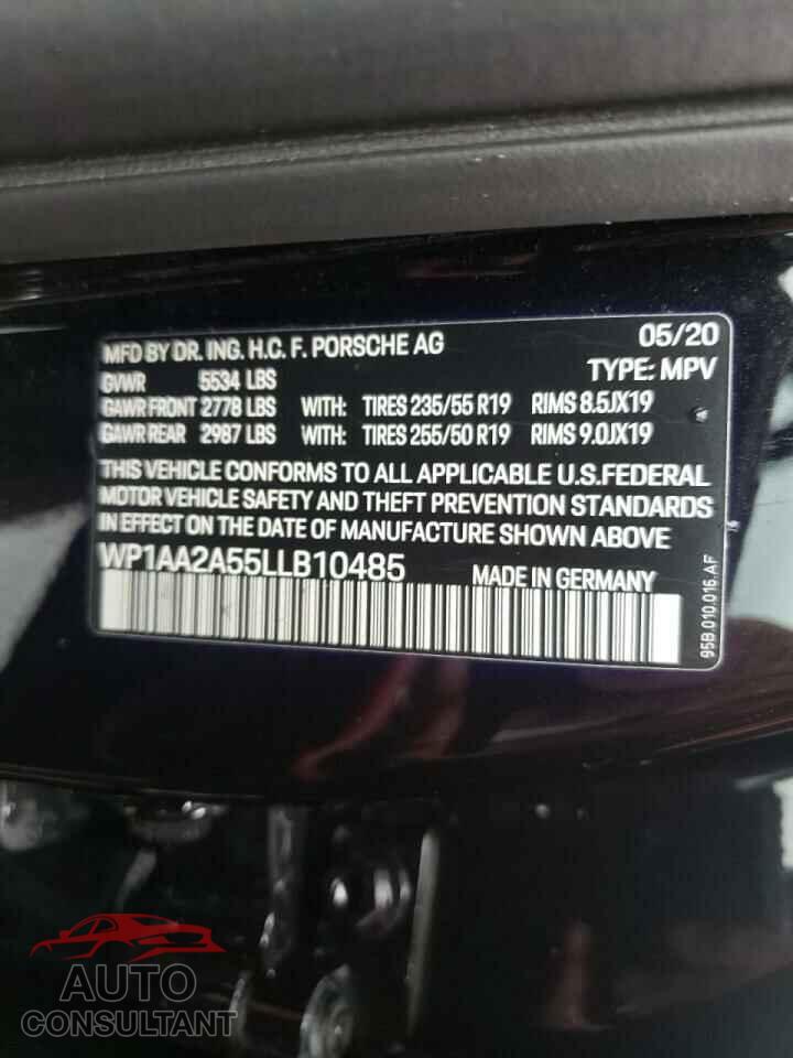 PORSCHE MACAN 2020 - WP1AA2A55LLB10485