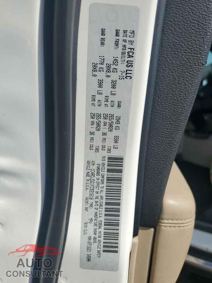 DODGE DURANGO 2015 - 1C4RDJDG1FC931610