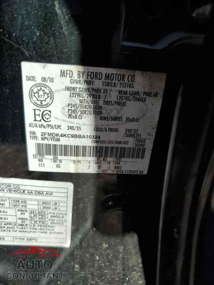 FORD EDGE 2011 - 2FMDK4KC9BBA10324
