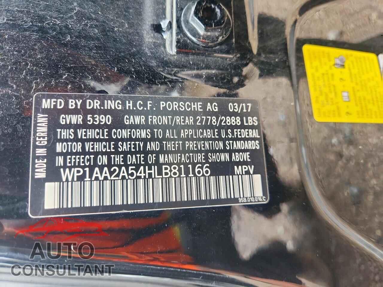 PORSCHE MACAN 2017 - WP1AA2A54HLB81166