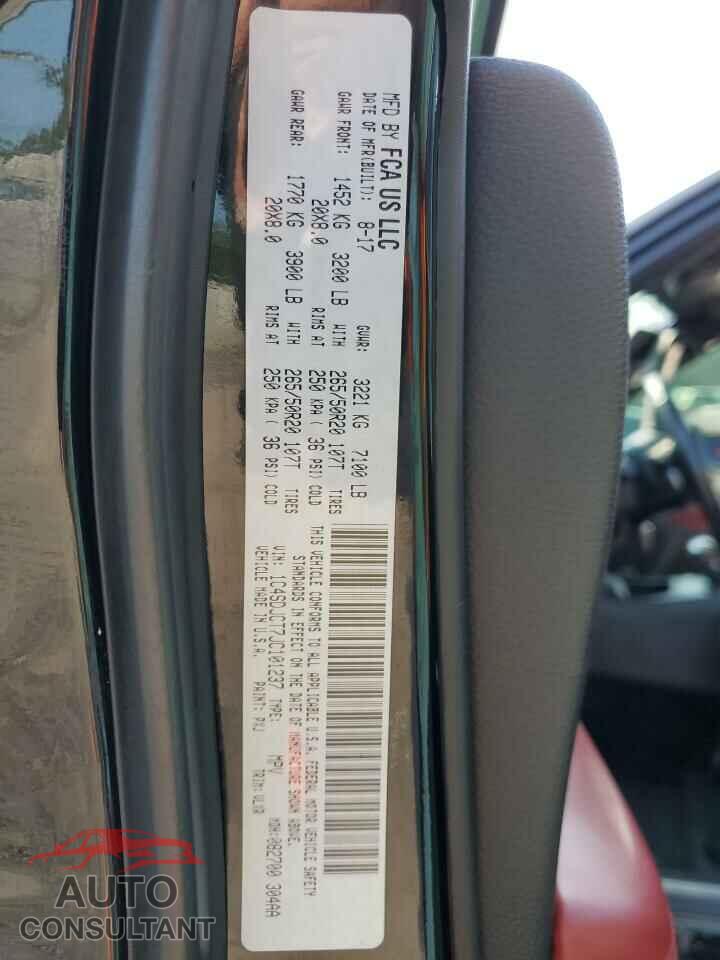 DODGE DURANGO 2018 - 1C4SDJCT7JC101237