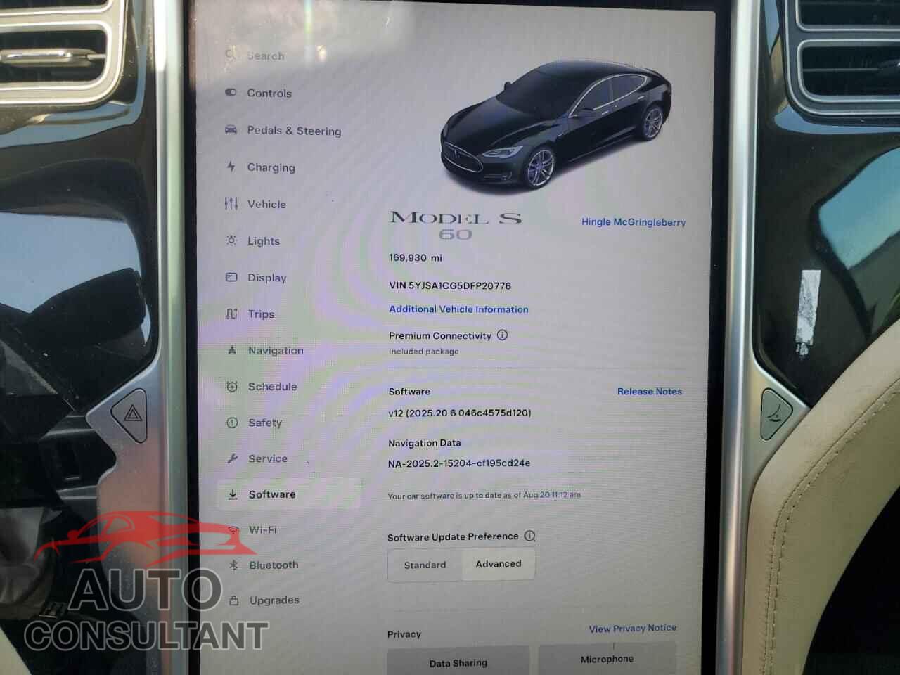 TESLA MODEL S 2013 - 5YJSA1CG5DFP20776