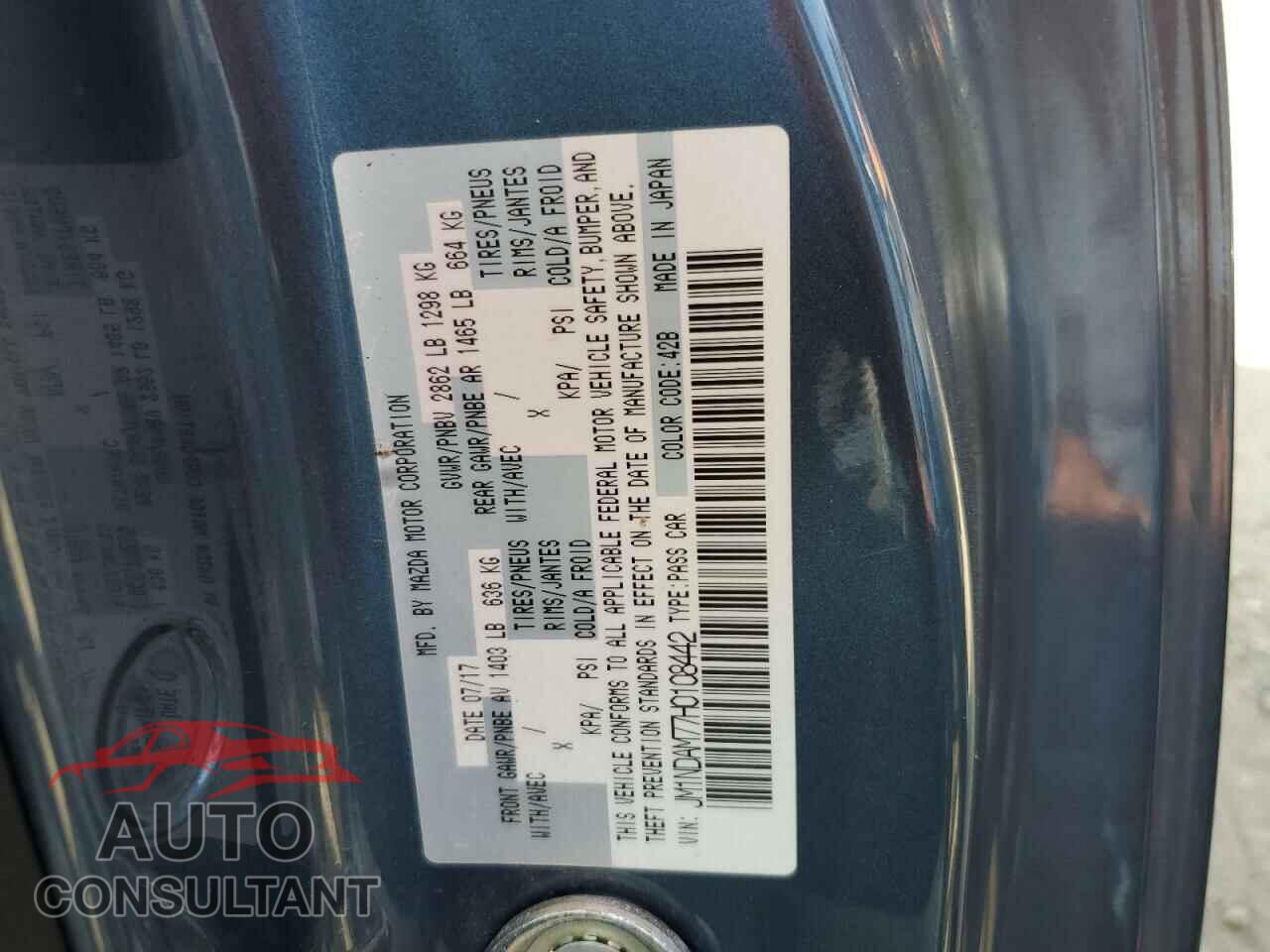 MAZDA MX5 2017 - JM1NDAM77H0108442