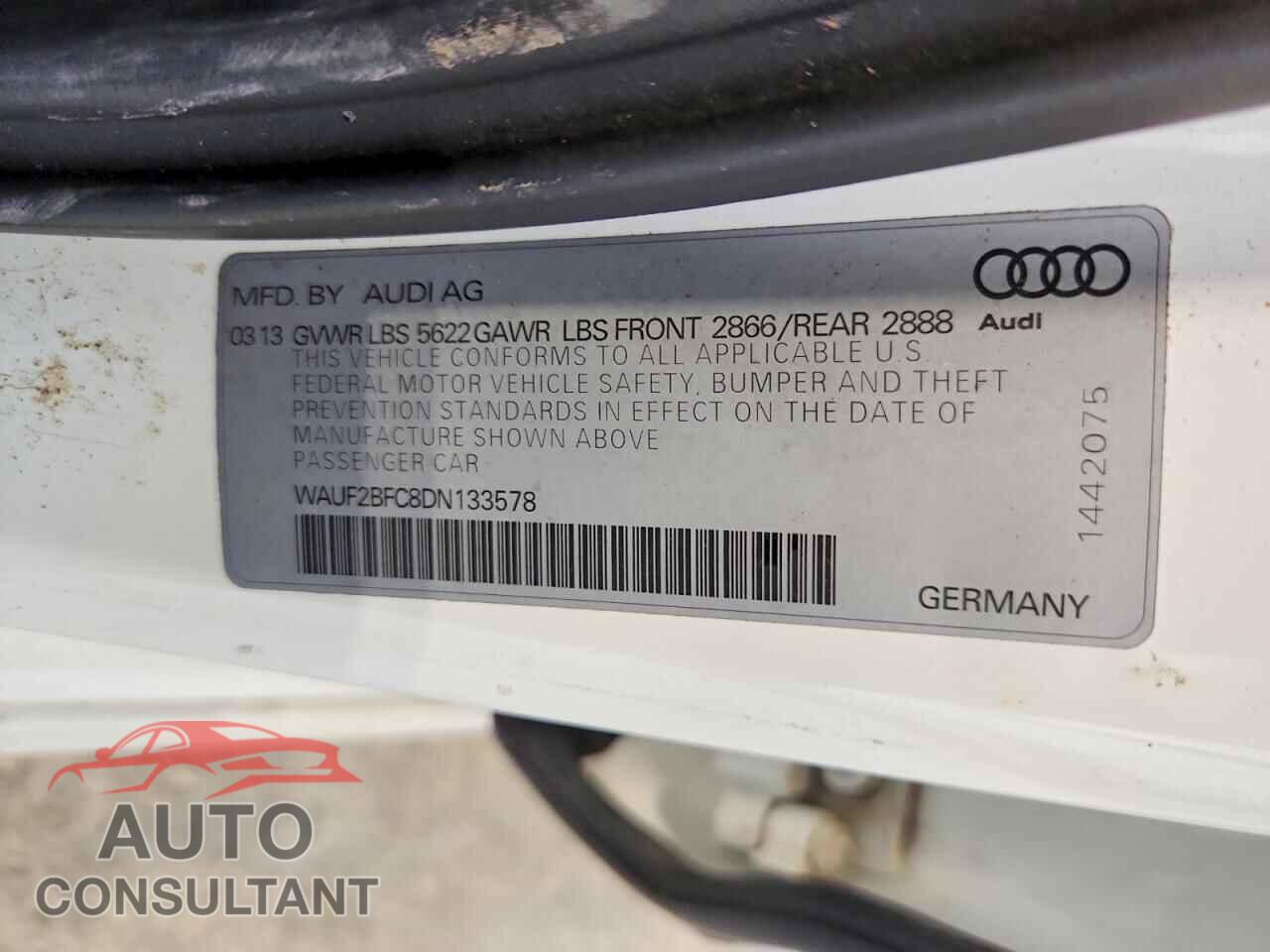 AUDI S6/RS6 2013 - WAUF2BFC8DN133578