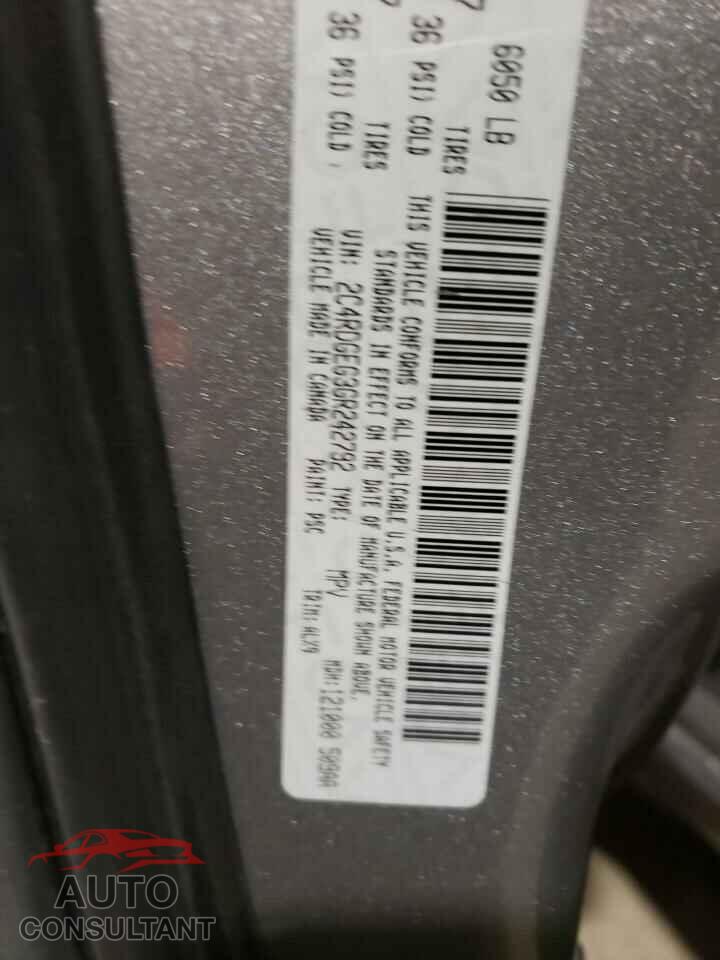 DODGE CARAVAN 2016 - 2C4RDGEG3GR242792