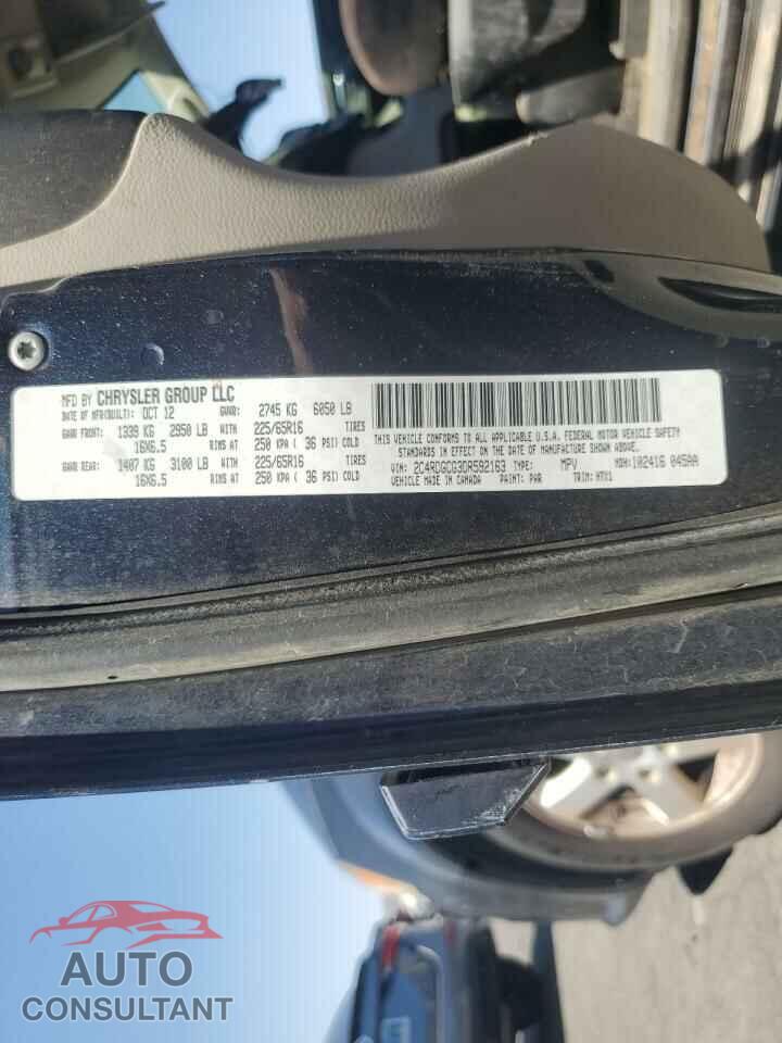 DODGE CARAVAN 2013 - 2C4RDGCG3DR592163