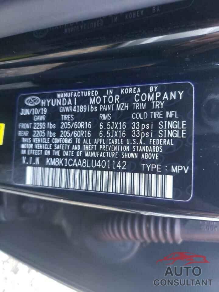 HYUNDAI KONA 2020 - KM8K1CAA8LU401142