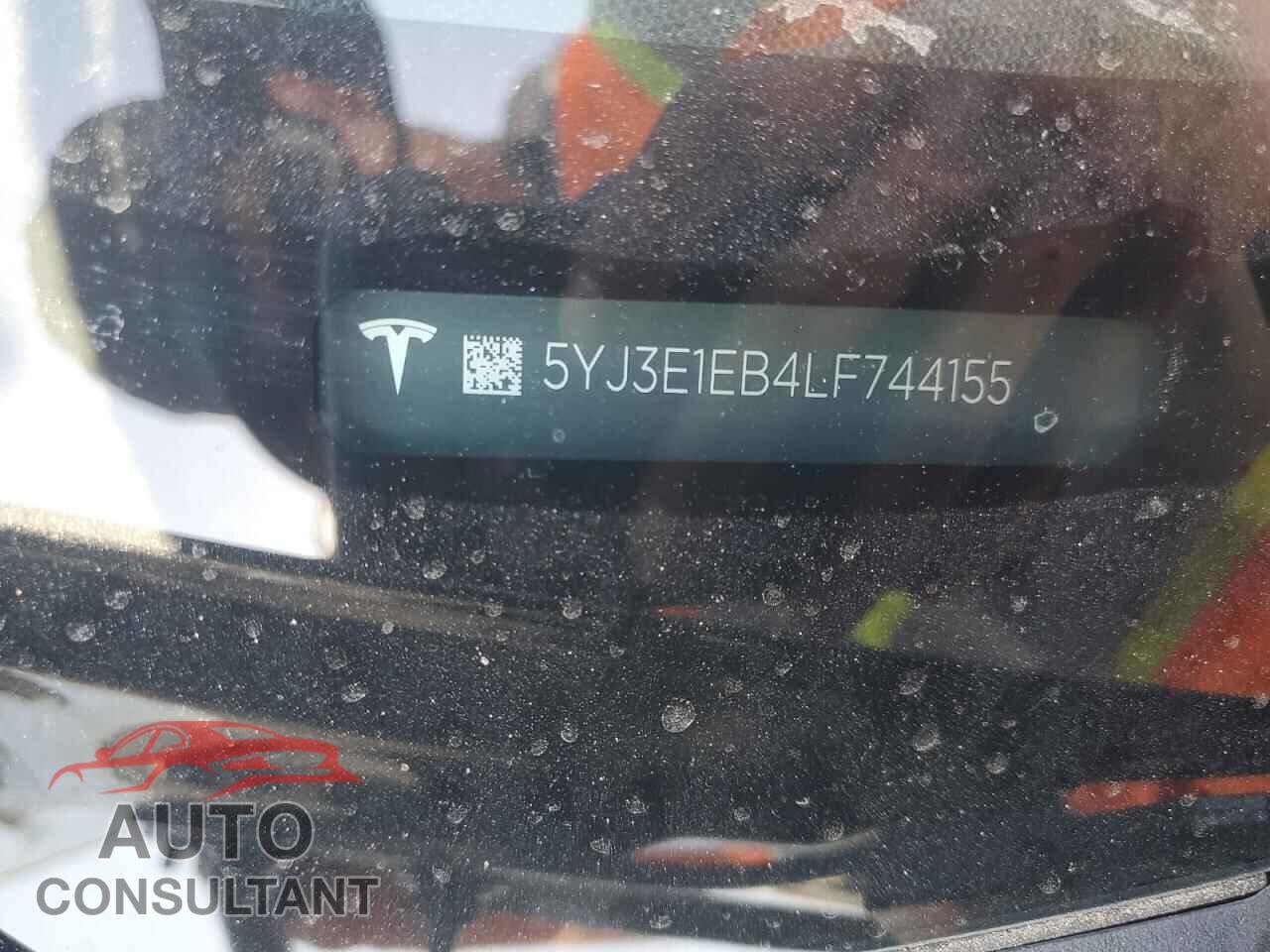 TESLA MODEL 3 2020 - 5YJ3E1EB4LF744155