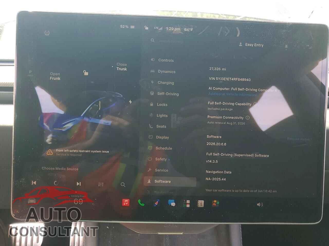 TESLA MODEL 3 2024 - 5YJ3E1ET4RF848940