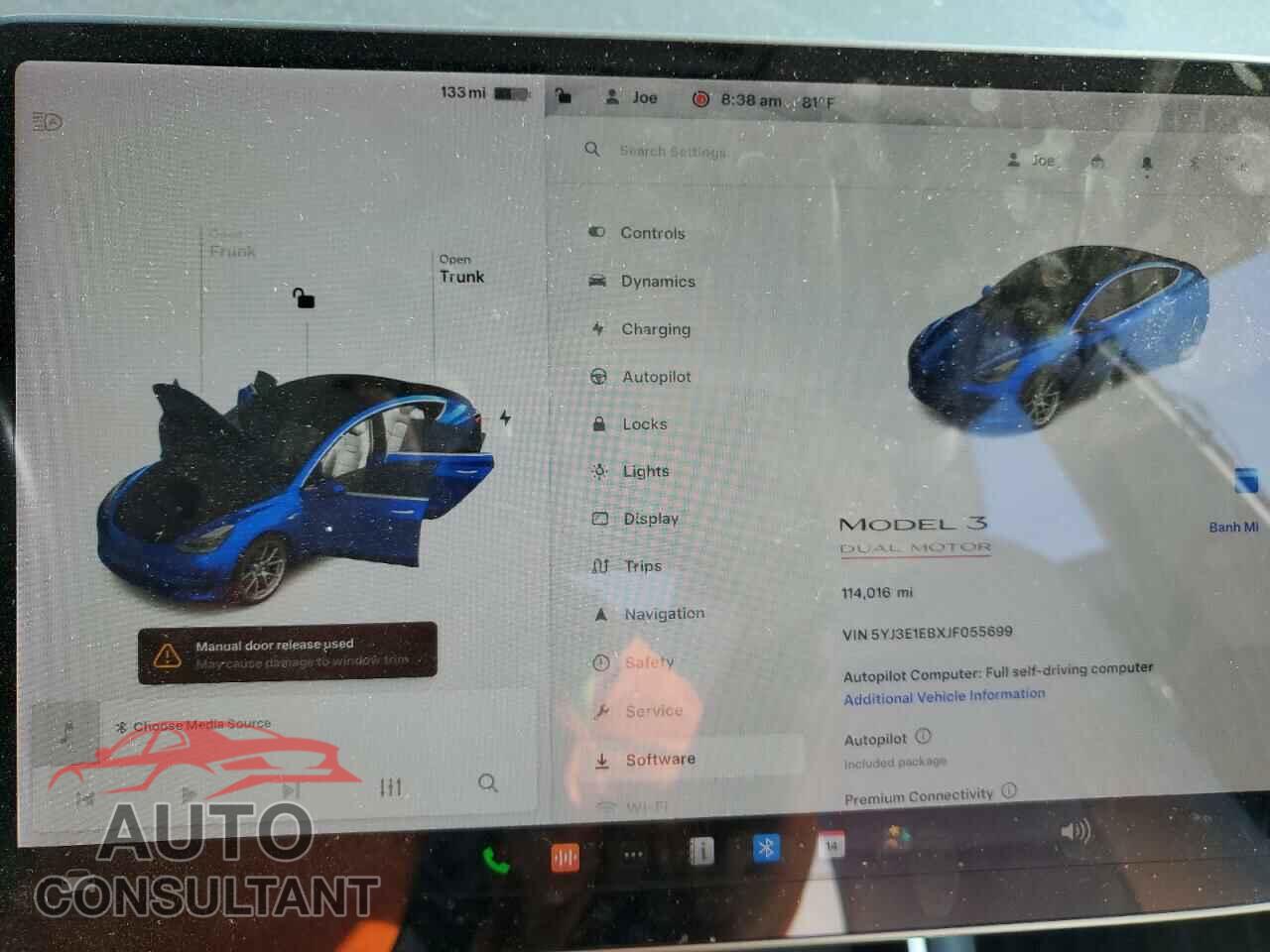 TESLA MODEL 3 2018 - 5YJ3E1EBXJF055699