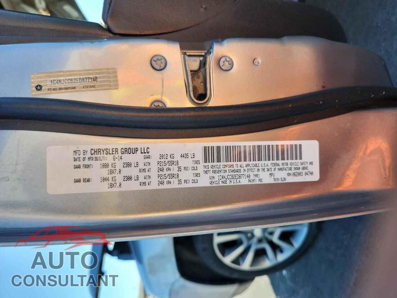 JEEP COMPASS 2014 - 1C4NJCCB2ED877140