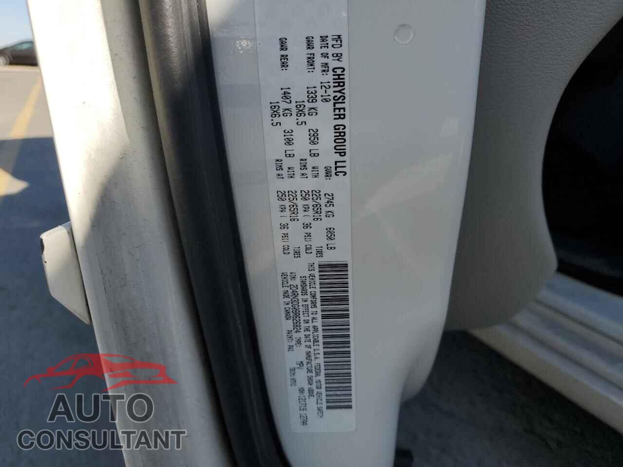 DODGE CARAVAN 2011 - 2D4RN3DG0BR626824