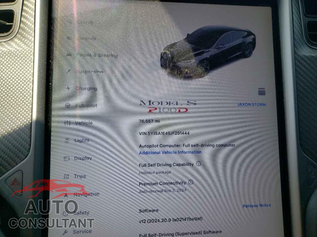 TESLA MODEL S 2018 - 5YJSA1E45JF291444